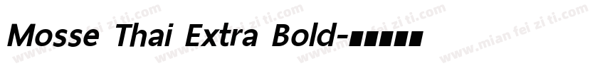 Mosse Thai Extra Bold字体转换